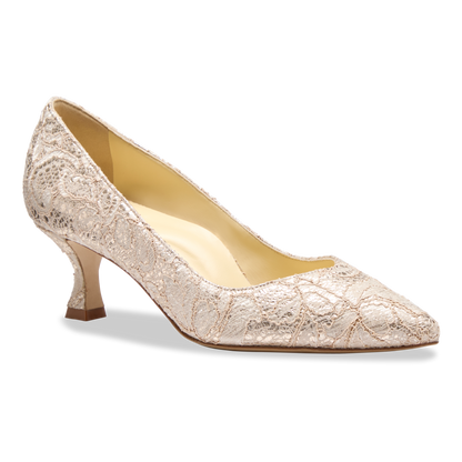 Perfect Kitten Pump 50 in Gold Lace