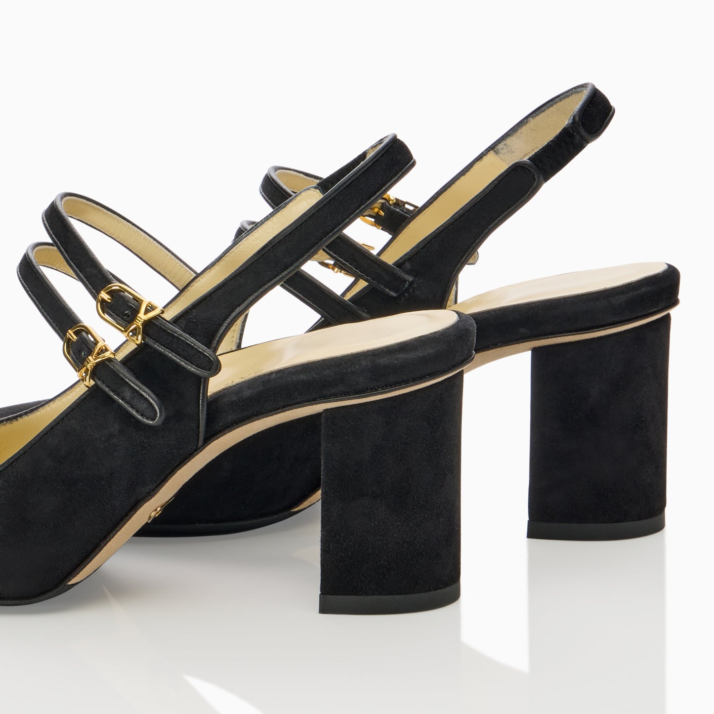 Mary Gail Mary Jane Sling 70 in Black Suede