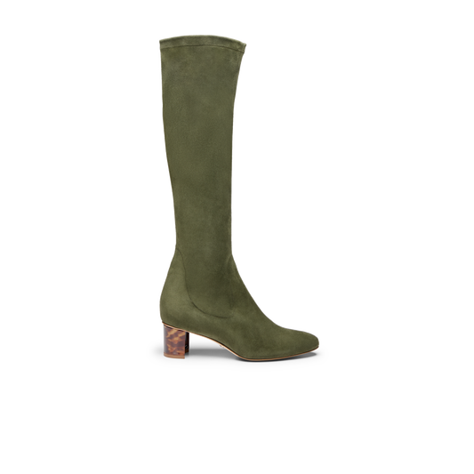 Alexandra 50 in Olive Stretch Suede