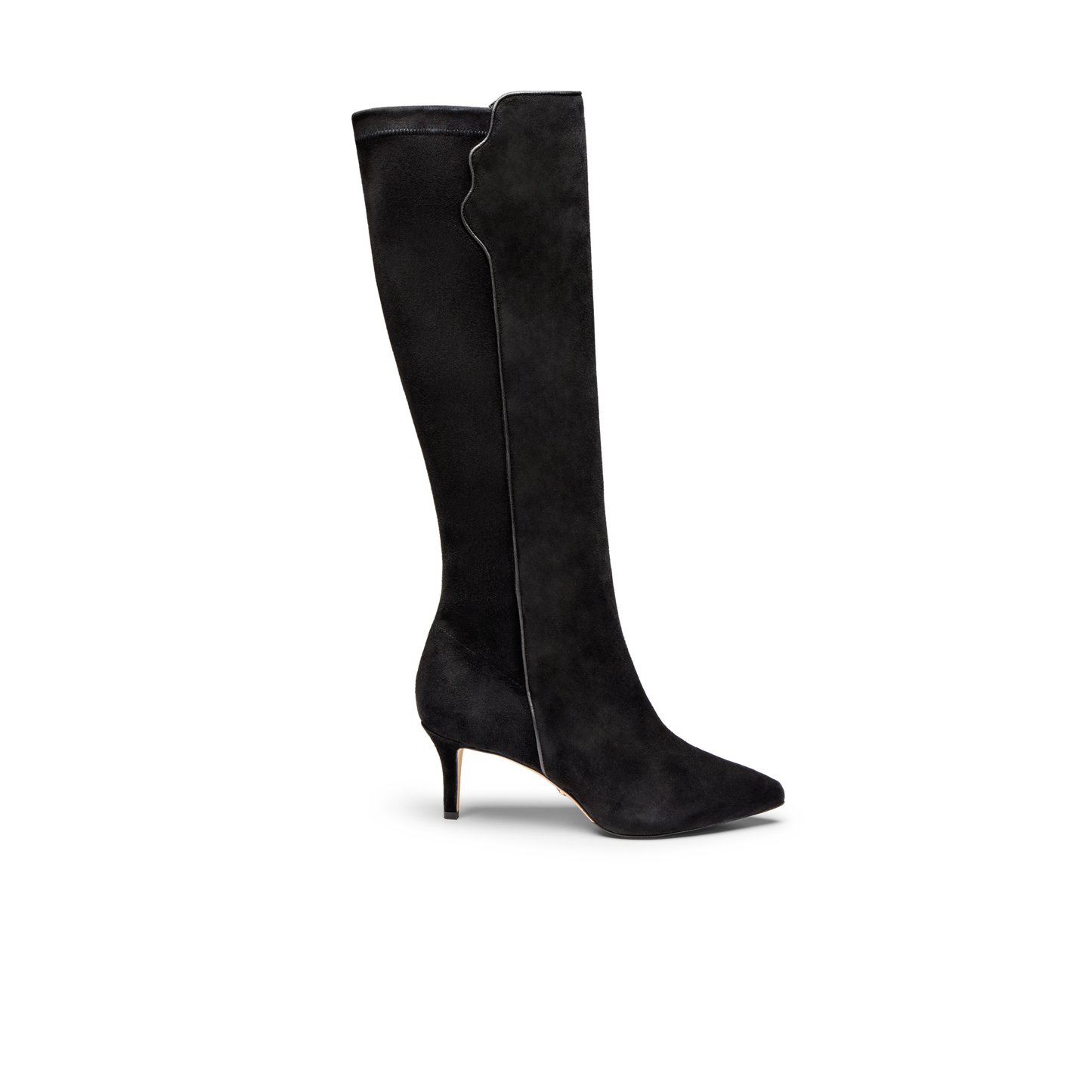 Perfect Dress Boot 60 in Black Stretch Suede