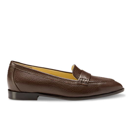 Judy Loafer in Espresso Pebbled Leather