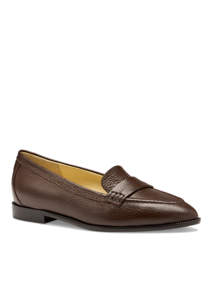 Judy Loafer in Espresso Pebbled Leather