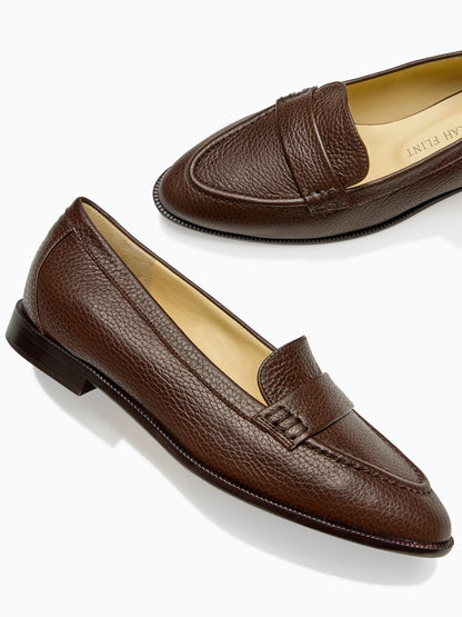 Judy Loafer in Espresso Pebbled Leather