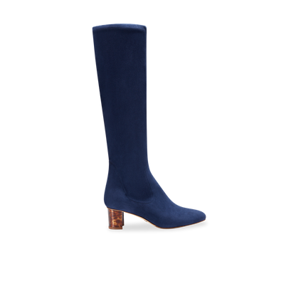 Navy long boots uk best sale