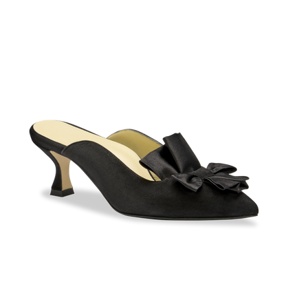 Perfect Abigail Kitten Mule 50 in Black Suede