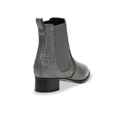 Perfect Chelsea Boot 30 in Stone Grey Croc