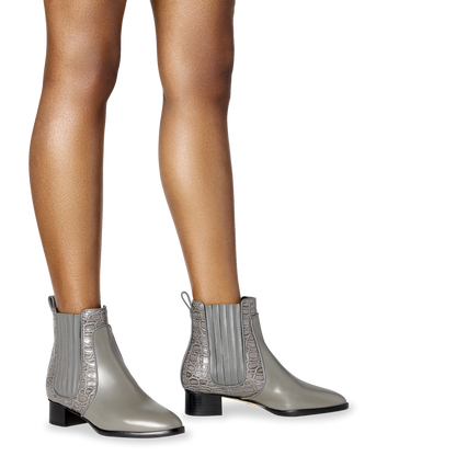 Perfect Chelsea Boot 30 in Stone Grey Croc