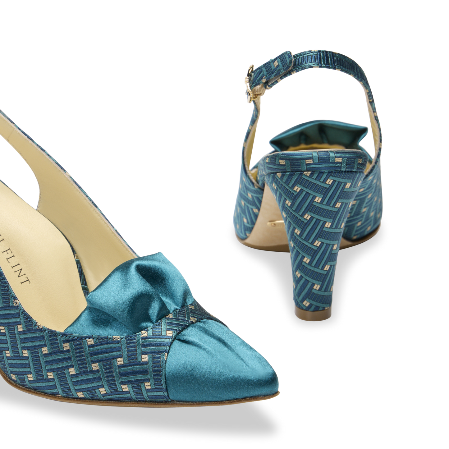 Perfect Sabina Sling 85 in Teal Deco Jacquard