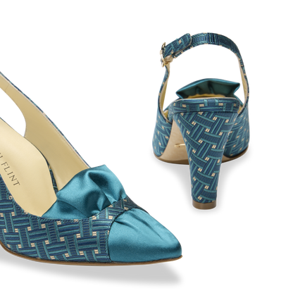 Perfect Sabina Sling 85 in Teal Deco Jacquard