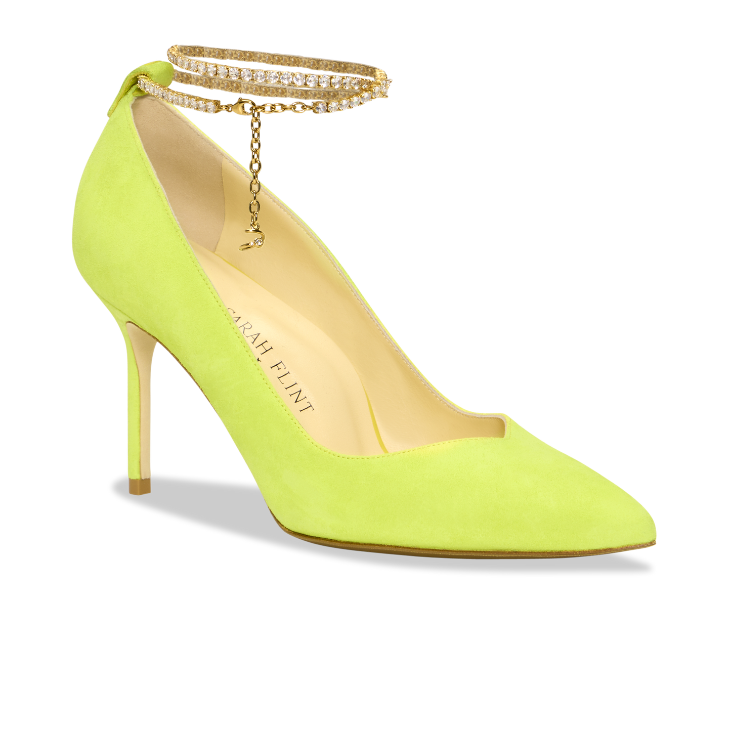 Perfect Shiffon Pump 85 in Optic Yellow Suede