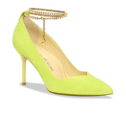 Perfect Shiffon Pump 85 in Optic Yellow Suede