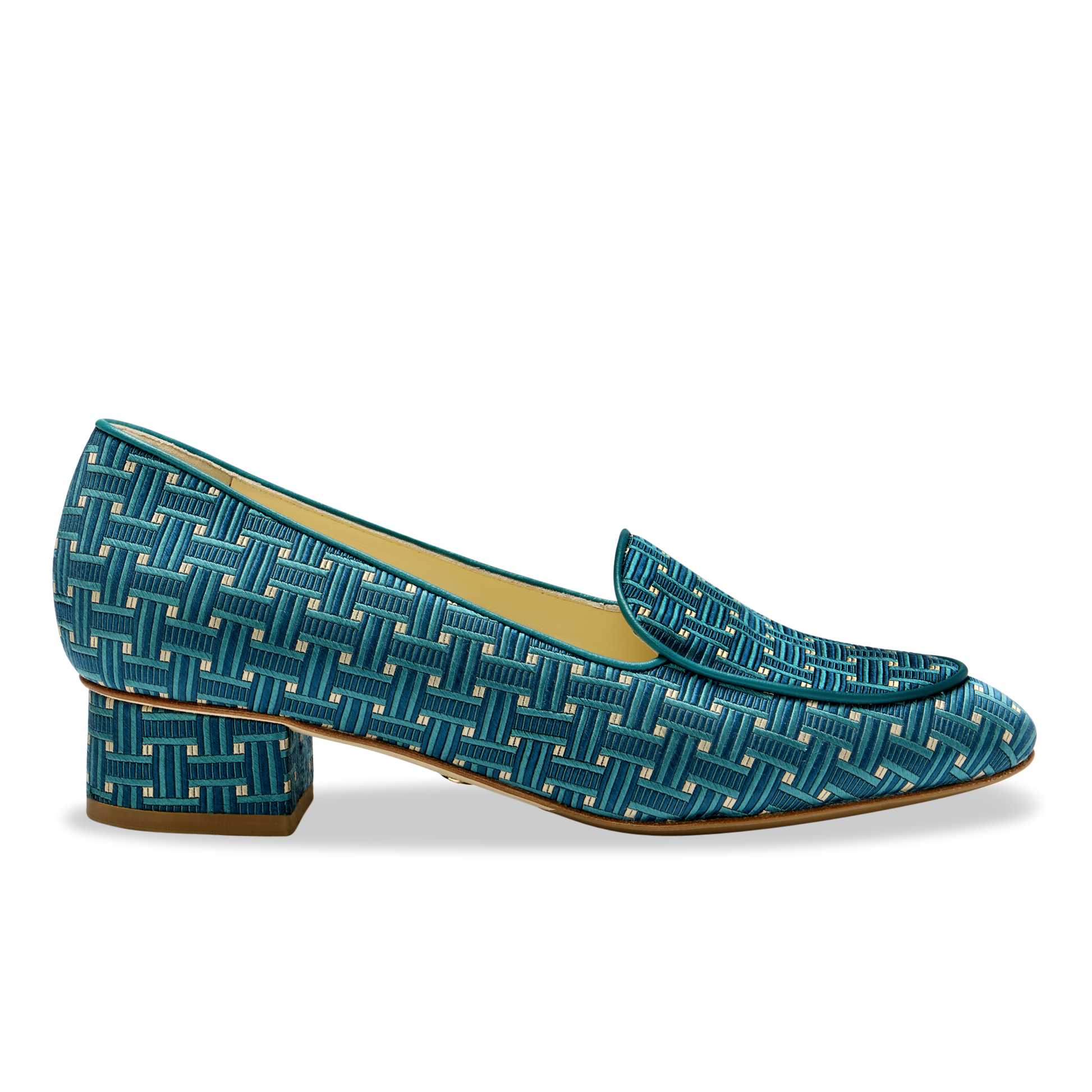 Rosie in Teal Deco Jacquard