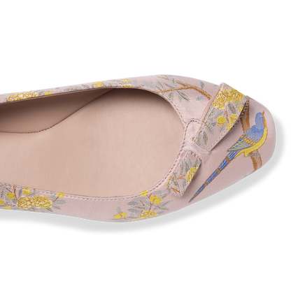 Sarah Flint X Gracie Natalie Ballerina in Pink Holts Garden Jacquard