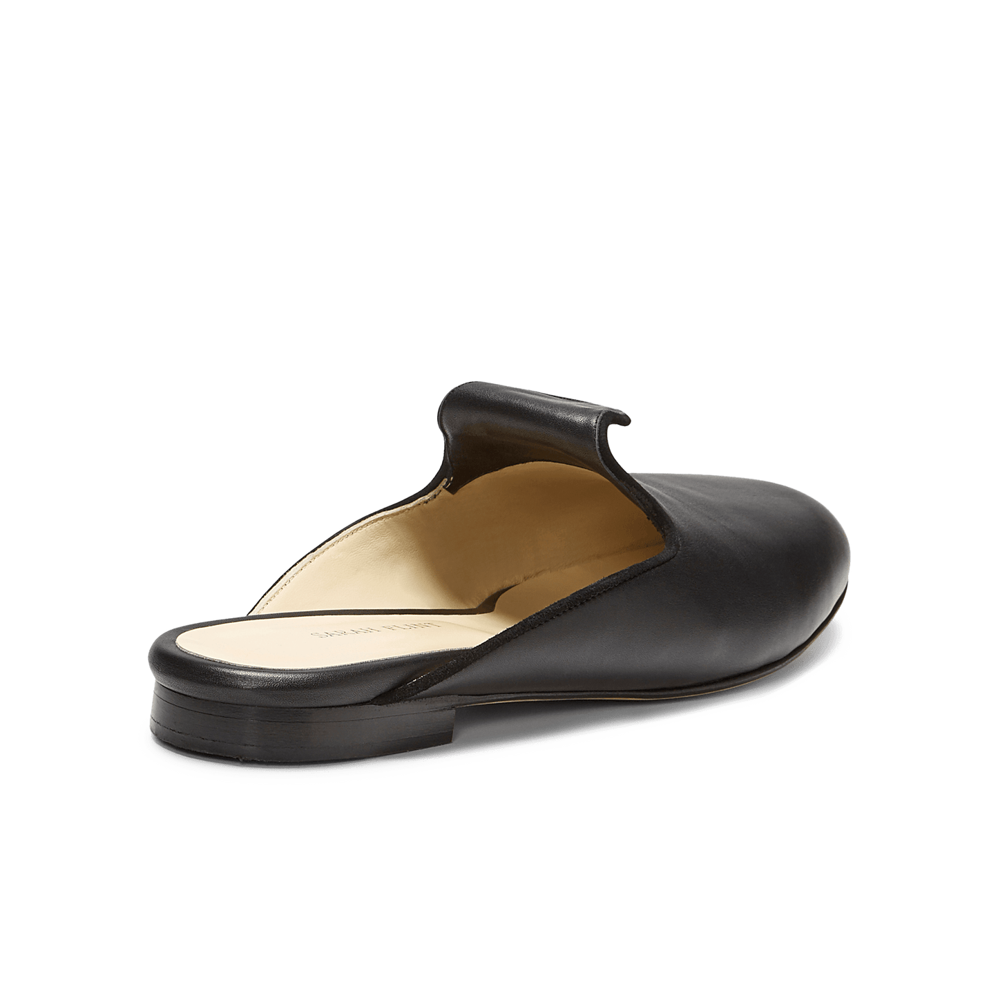 10mm Italian Made Andrea Slide Flat in Black Calf