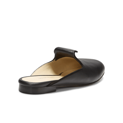 10mm Italian Made Andrea Slide Flat in Black Calf