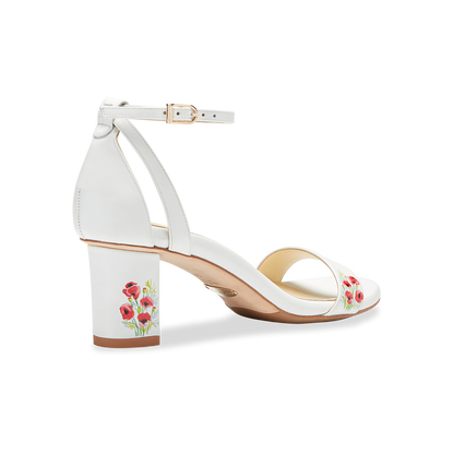 60mm Italian Made Perfect Block Sandal in Painted Poppy