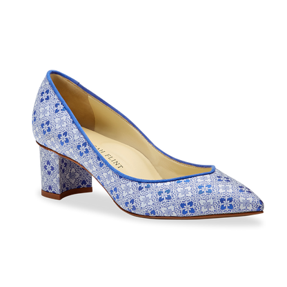 Perfect Emma in Azulejos Blue Jacquard