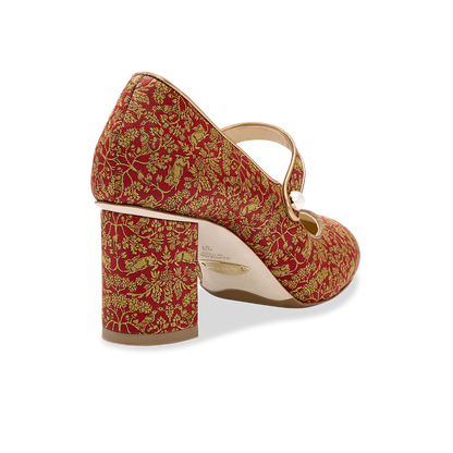 Perfect Mary Jane Pump 70 in Bright Red Rabbit Jacquard