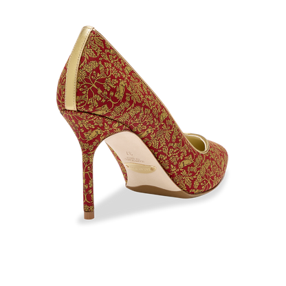 Perfect Pump 85 in Bright Red Rabbit Jacquard