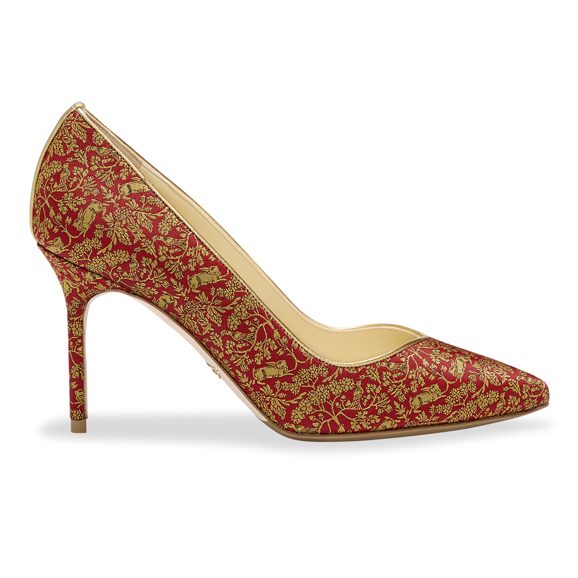 Perfect Pump 85 in Bright Red Rabbit Jacquard