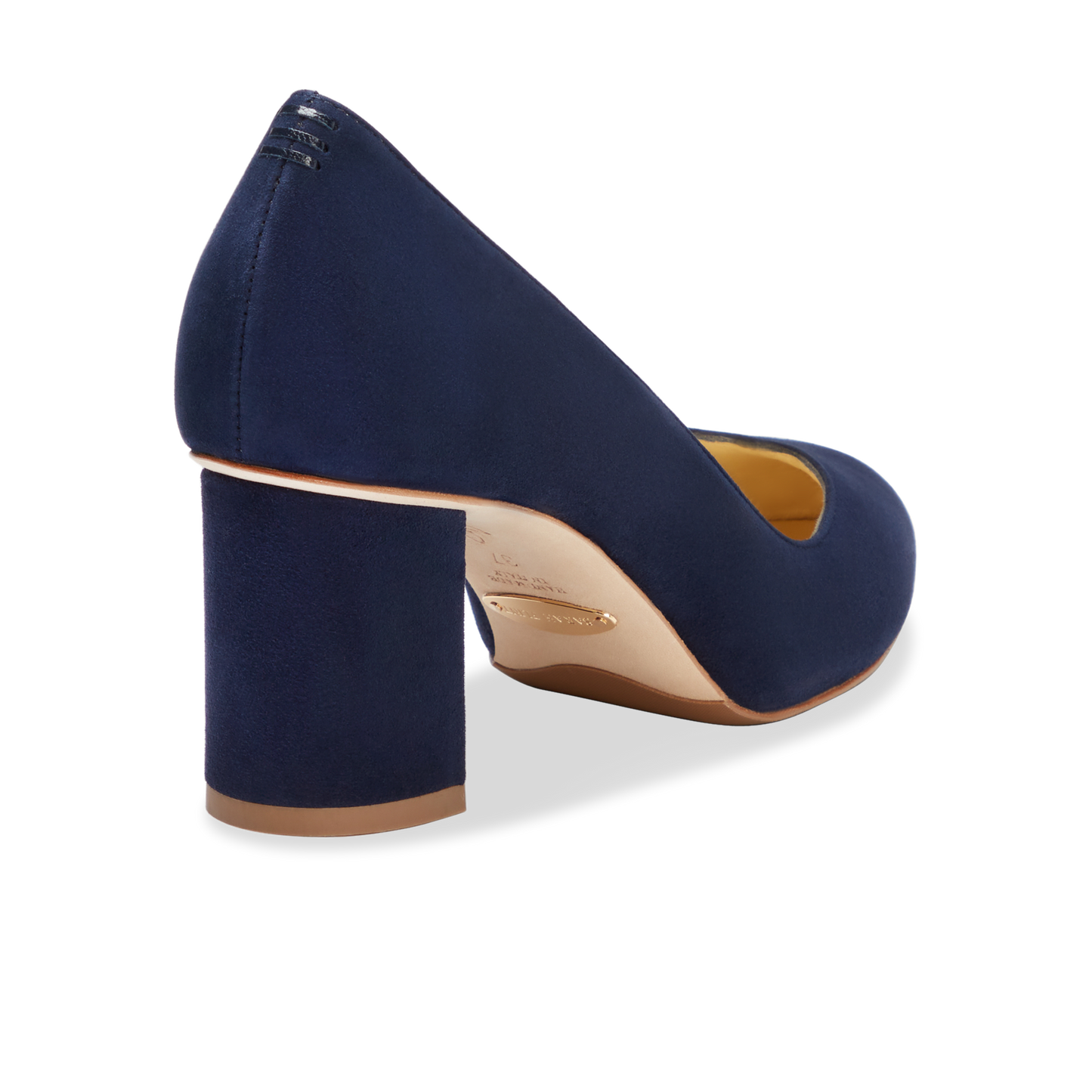 Perfect Round Toe Pump in Navy Suede