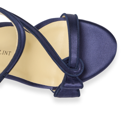 Perfect Sacha 85 in Royal Navy Satin With Navy Binding