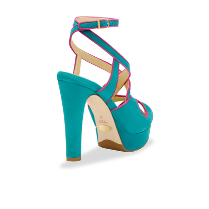 Perfect Sharon 120 in Turquoise Suede