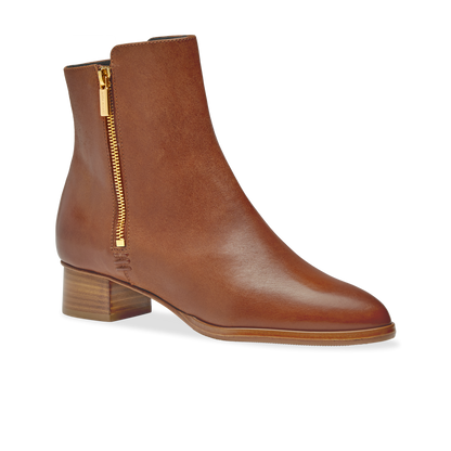 Perfect Zip Bootie 30 in Saddle Vachetta