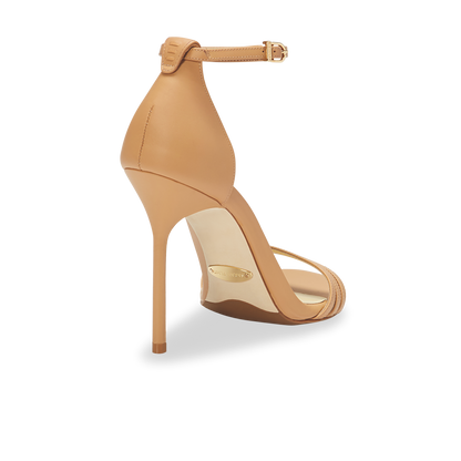 100mm Italian Made Pointed Toe Pump in Sand Calf