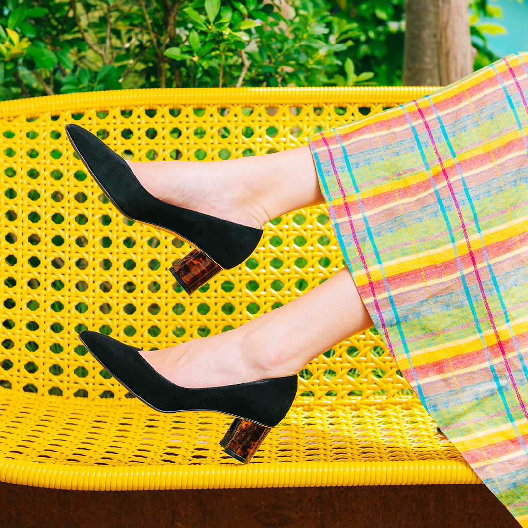 Sarah Flint Perfect Pump 85 Heels in Black Suede | Luxury Heels for Women | Handcrafted Designer Shoes Made in Italy