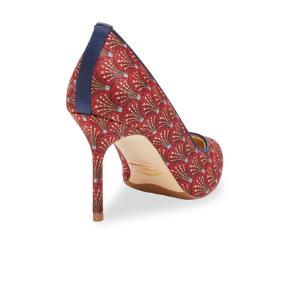 Perfect Pump 85 in Red Vienna Jacquard